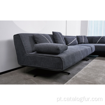 Conjuntos de sofás modernos para sala de estar em forma de L Conjunto de sofás de canto móveis de sofá para casa móveis de sala de estar